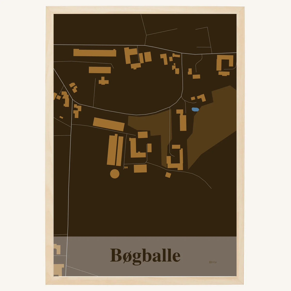 Bøgballe plakat – Firkantet 2026 – Mørk brun