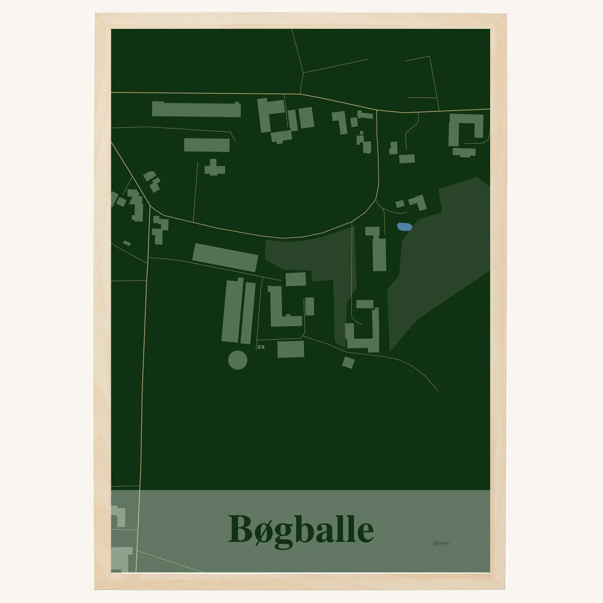 Bøgballe plakat – Firkantet 2026 – Mørk grøn