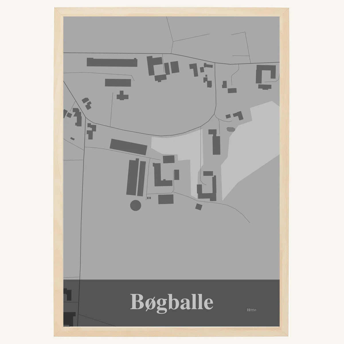 Bøgballe plakat – Firkantet 2026 – Lys pastel grå