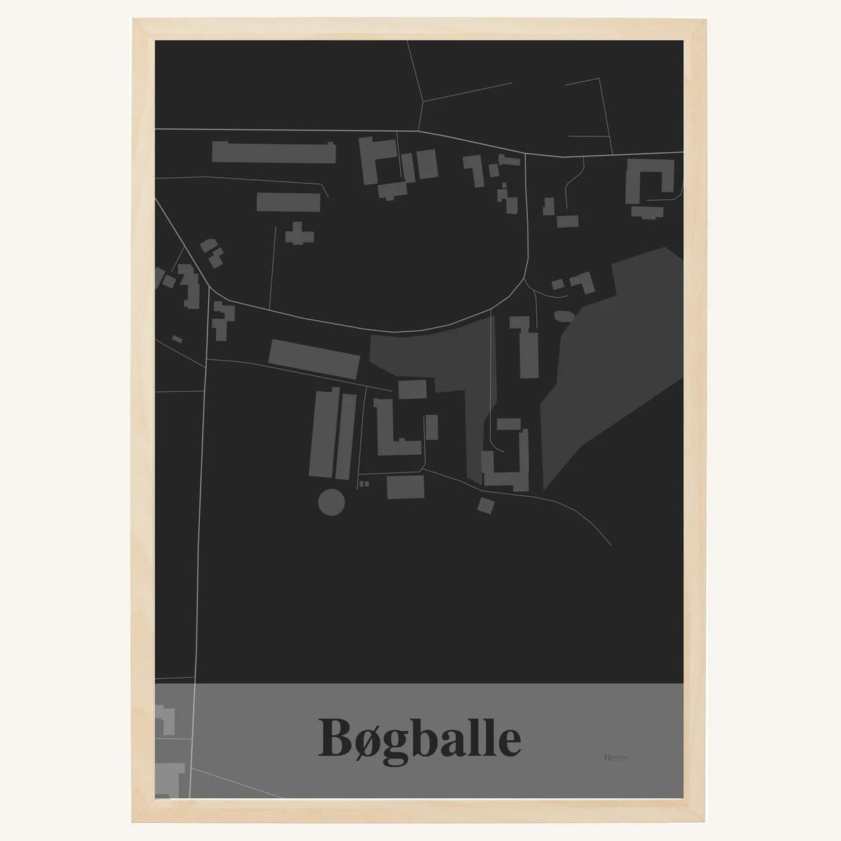 Bøgballe plakat – Firkantet 2026 – Mørk grå