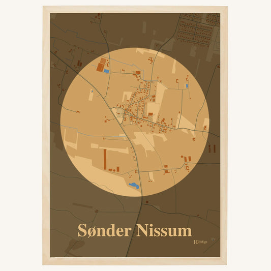 Sønder Nissum plakat – Centrum 2026 – Lys pastel brun
