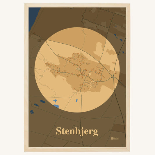 Stenbjerg plakat – Centrum 2026 – Lys pastel brun