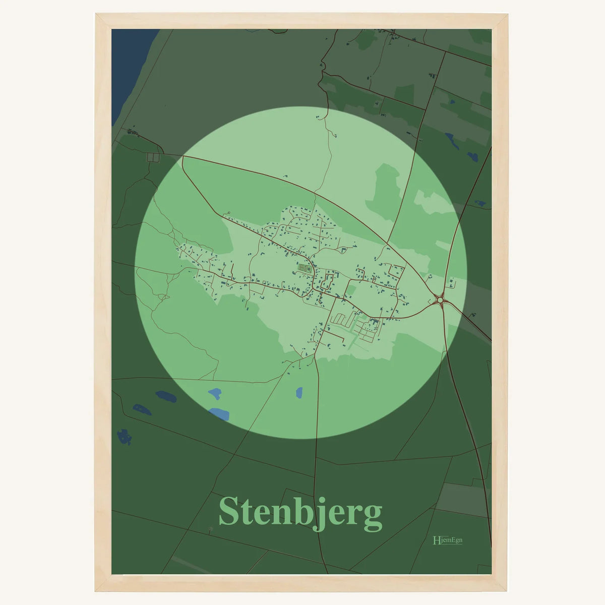 Stenbjerg plakat – Centrum 2026 – Lys pastel grøn