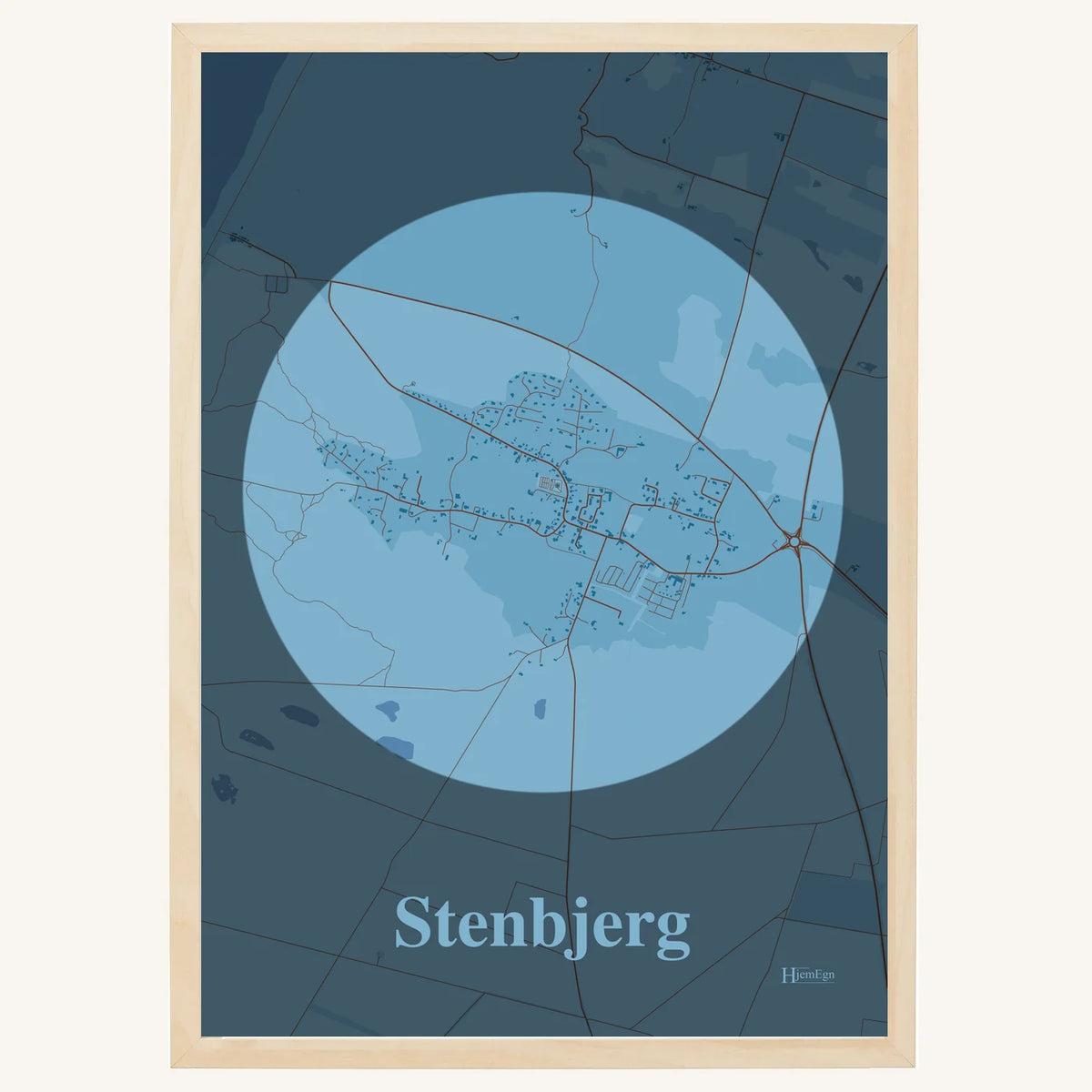 Stenbjerg plakat – Centrum 2026 – Lys pastel blå