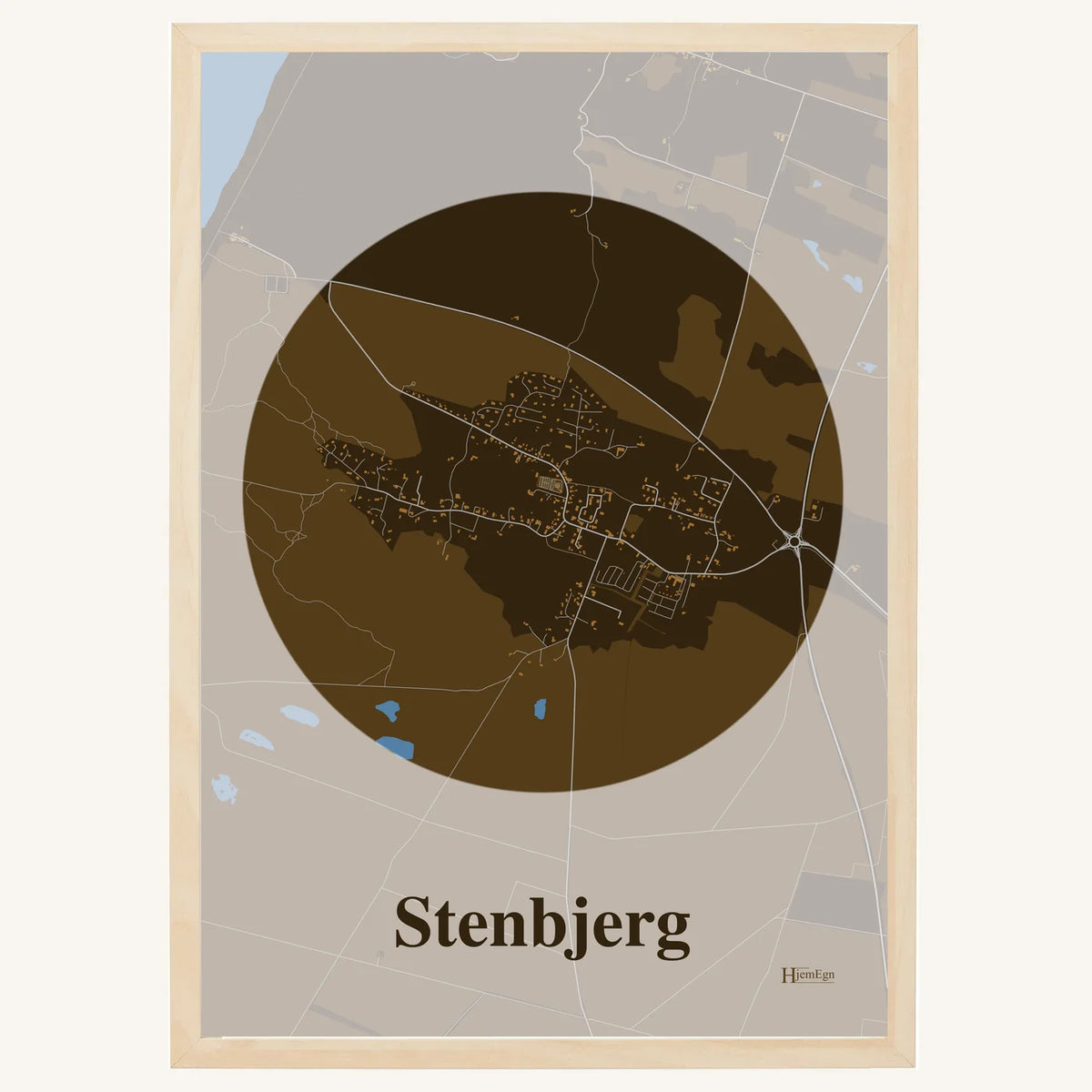 Stenbjerg plakat – Centrum 2026 – Mørk brun