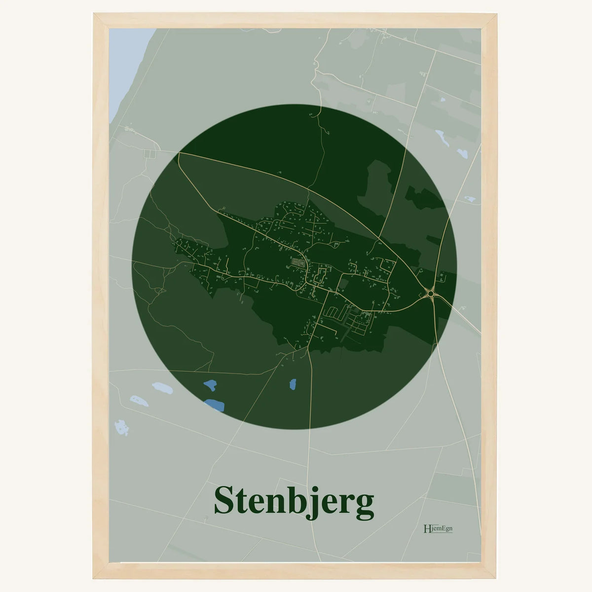 Stenbjerg plakat – Centrum 2026 – Mørk grøn