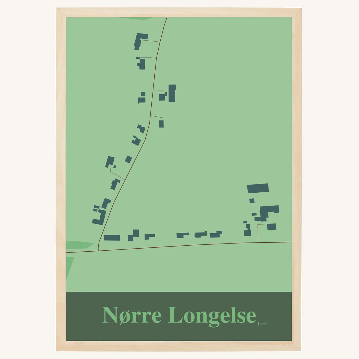 Nørre Longelse plakat – Firkantet 2026 – Lys pastel grøn