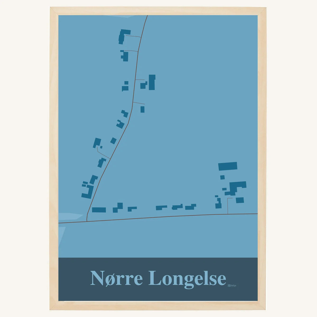 Nørre Longelse plakat – Firkantet 2026 – Lys pastel blå