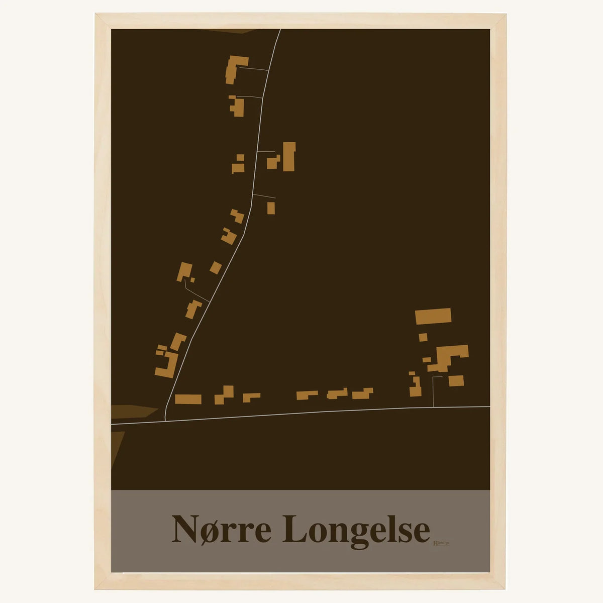 Nørre Longelse plakat – Firkantet 2026 – Mørk brun