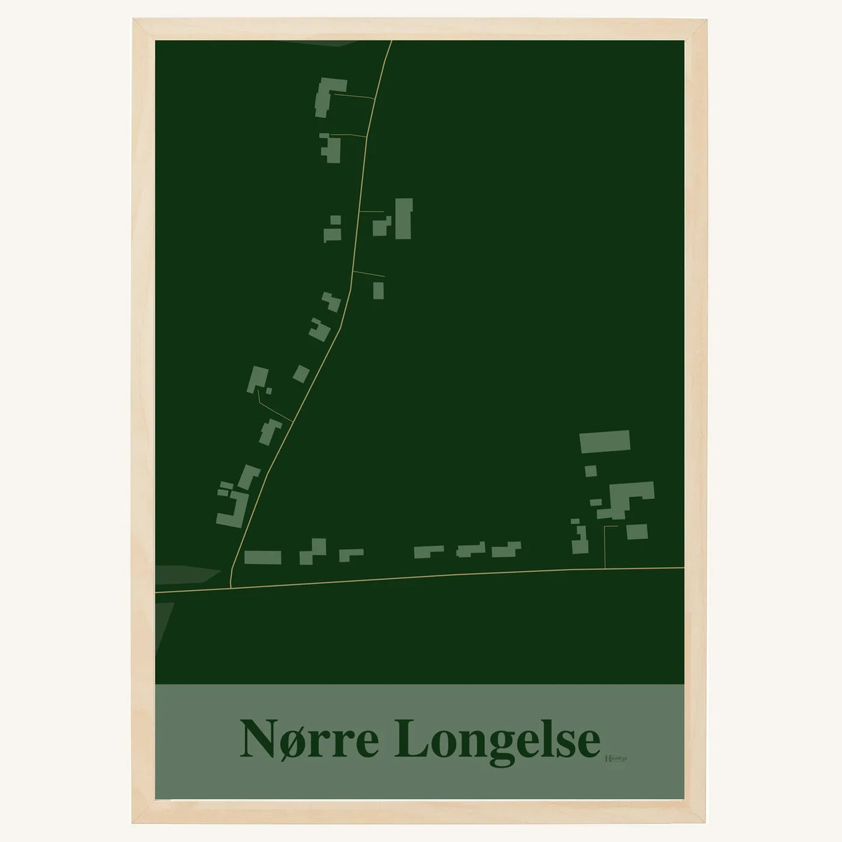 Nørre Longelse plakat – Firkantet 2026 – Mørk grøn