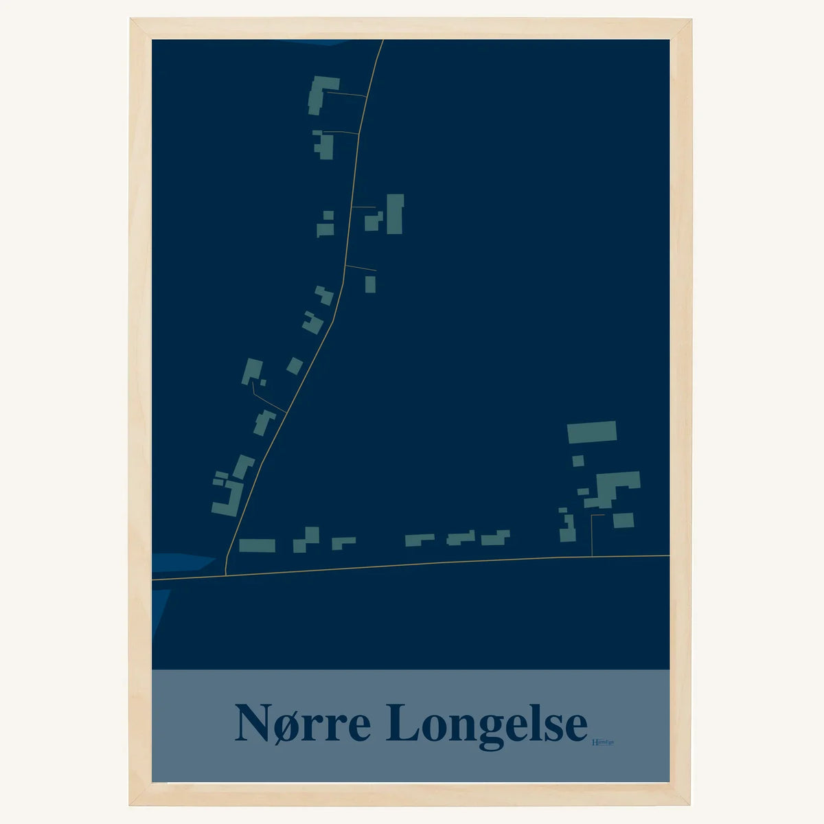 Nørre Longelse plakat – Firkantet 2026 – Mørk blå