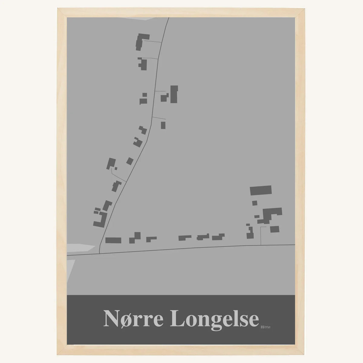 Nørre Longelse plakat – Firkantet 2026 – Lys pastel grå