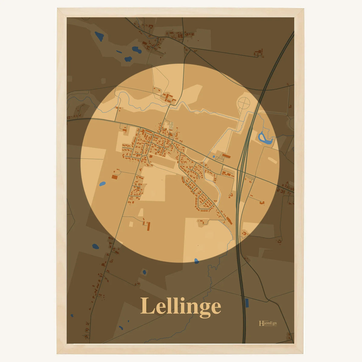Lellinge plakat – Centrum 2026 – Lys pastel brun