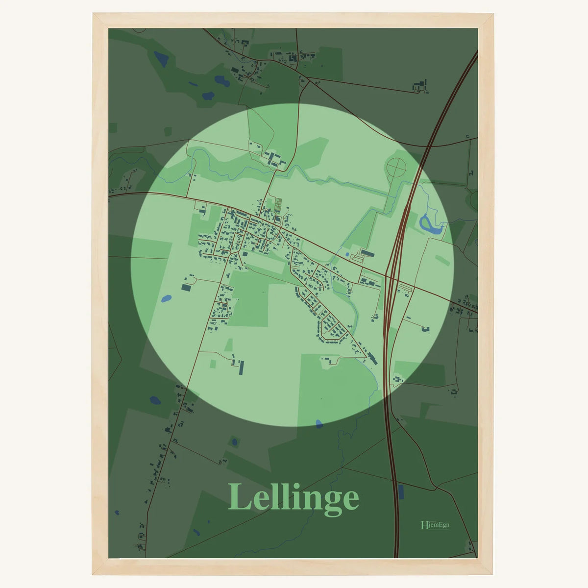 Lellinge plakat – Centrum 2026 – Lys pastel grøn