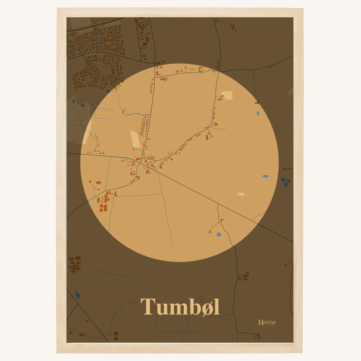 Tumbøl plakat – Centrum 2026 – Lys pastel brun
