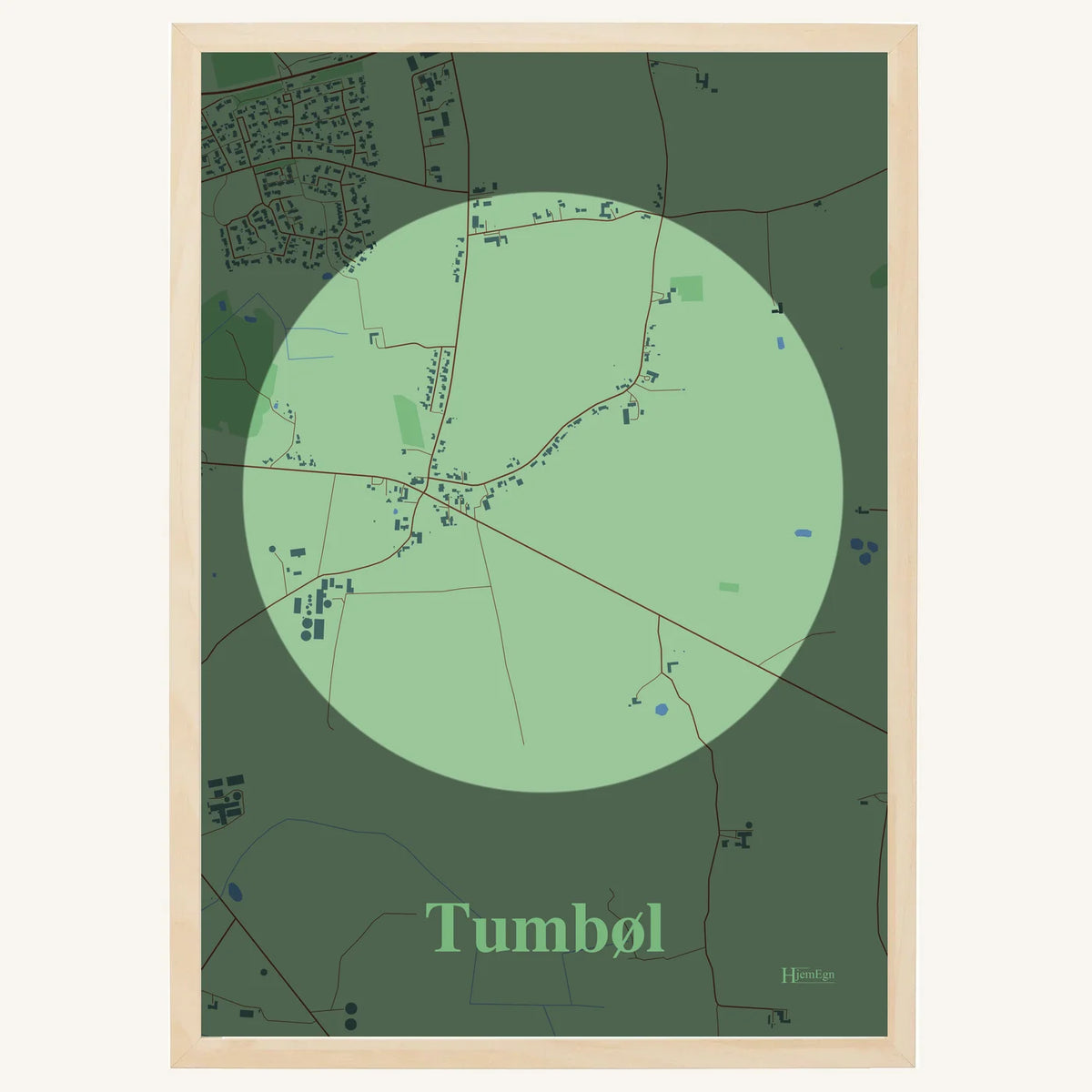 Tumbøl plakat – Centrum 2026 – Lys pastel grøn