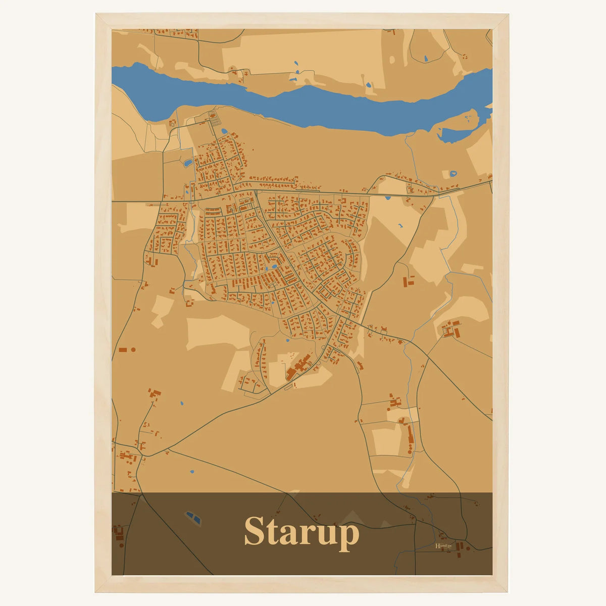 Starup plakat – Firkantet 2026 – Lys pastel brun