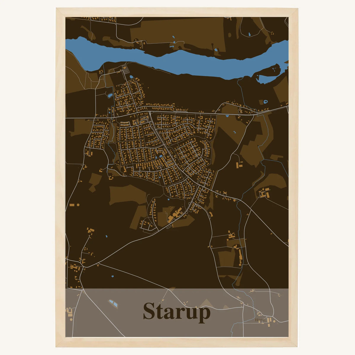 Starup plakat – Firkantet 2026 – Mørk brun