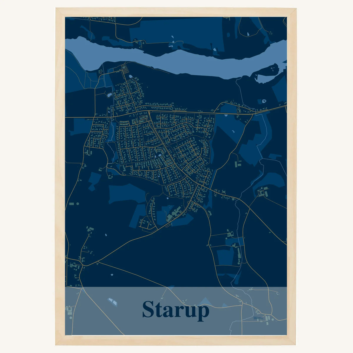 Starup plakat – Firkantet 2026 – Mørk blå
