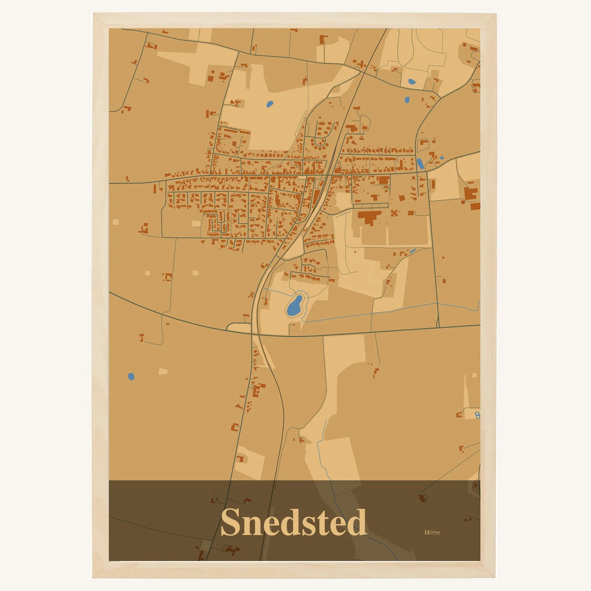 Snedsted plakat – Firkantet 2026 – Lys pastel brun