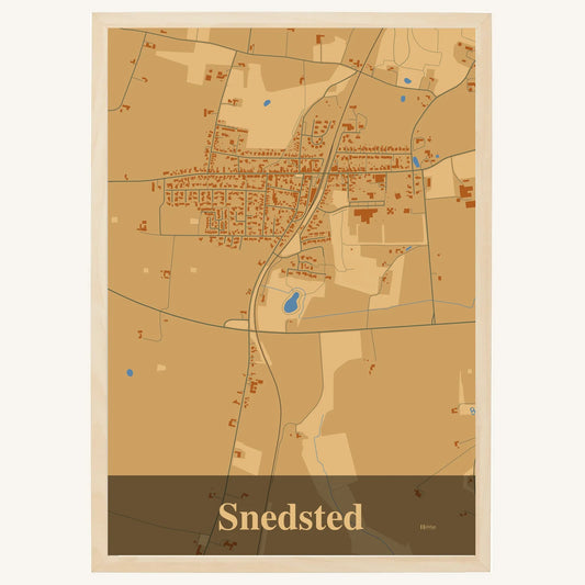 Snedsted plakat – Firkantet 2026 – Lys pastel brun