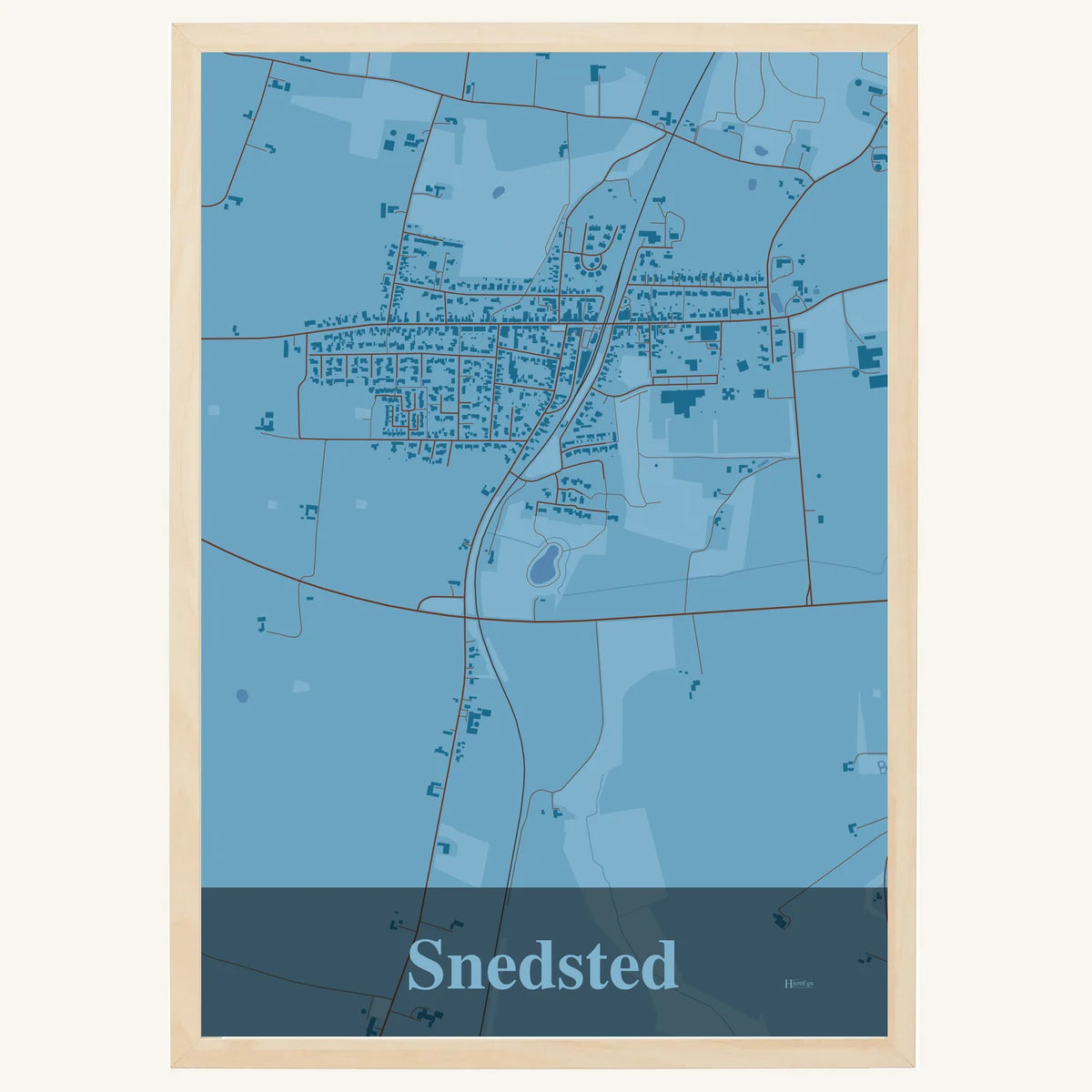 Snedsted plakat – Firkantet 2026 – Lys pastel blå