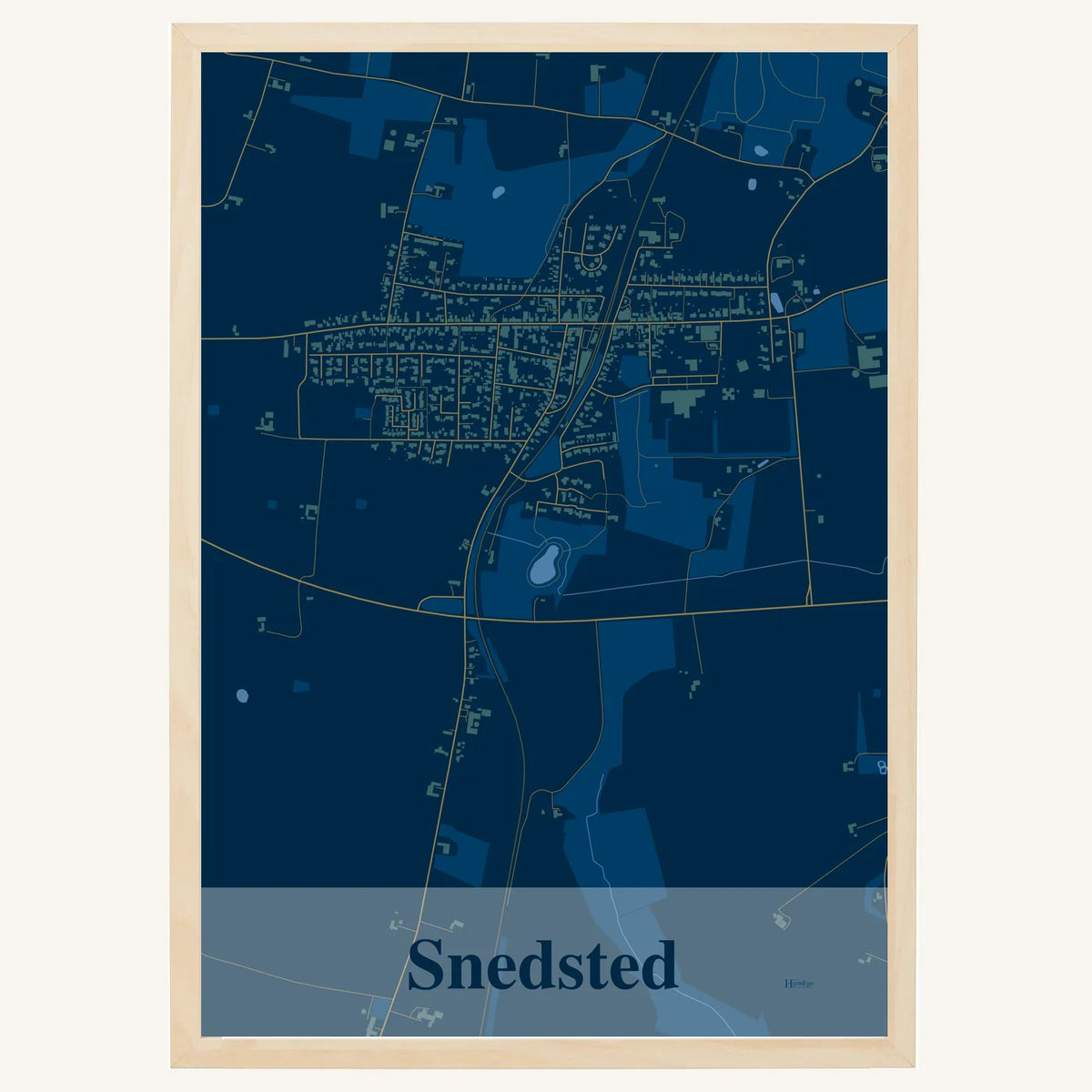 Snedsted plakat – Firkantet 2026 – Mørk blå