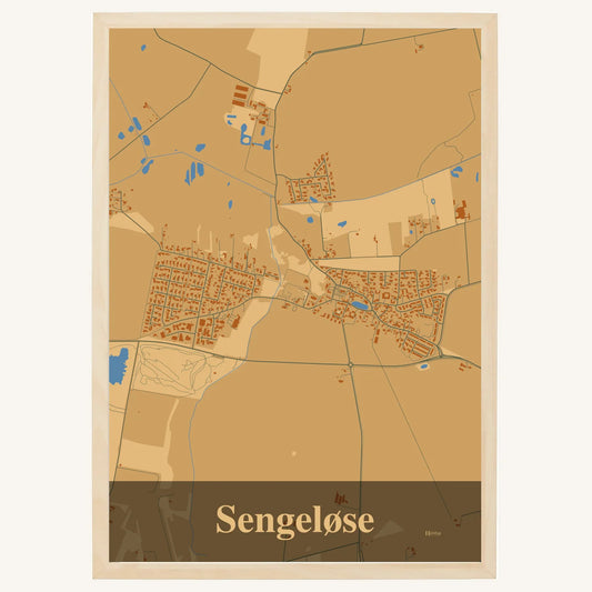 Sengeløse plakat – Firkantet 2026 – Lys pastel brun