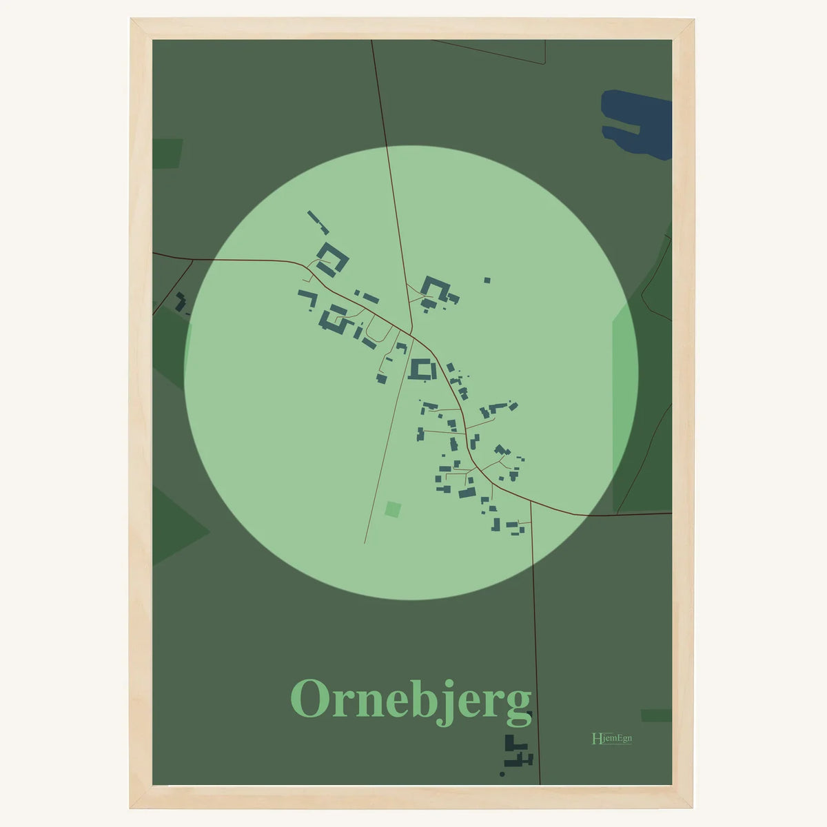 Ornebjerg plakat – Centrum 2026 – Lys pastel grøn