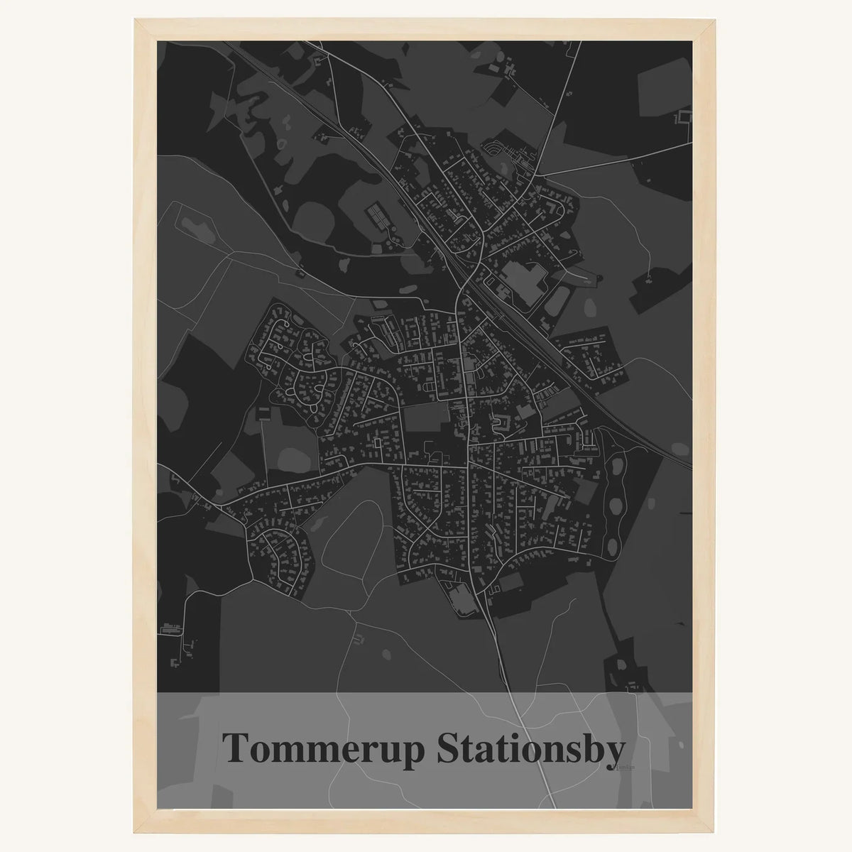 Tommerup Stationsby plakat – Firkantet 2026 – Mørk grå