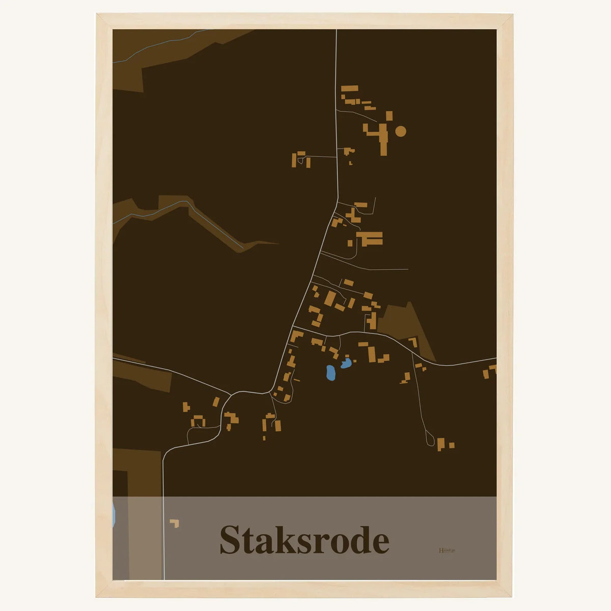 Staksrode plakat – Firkantet 2026 – Mørk brun