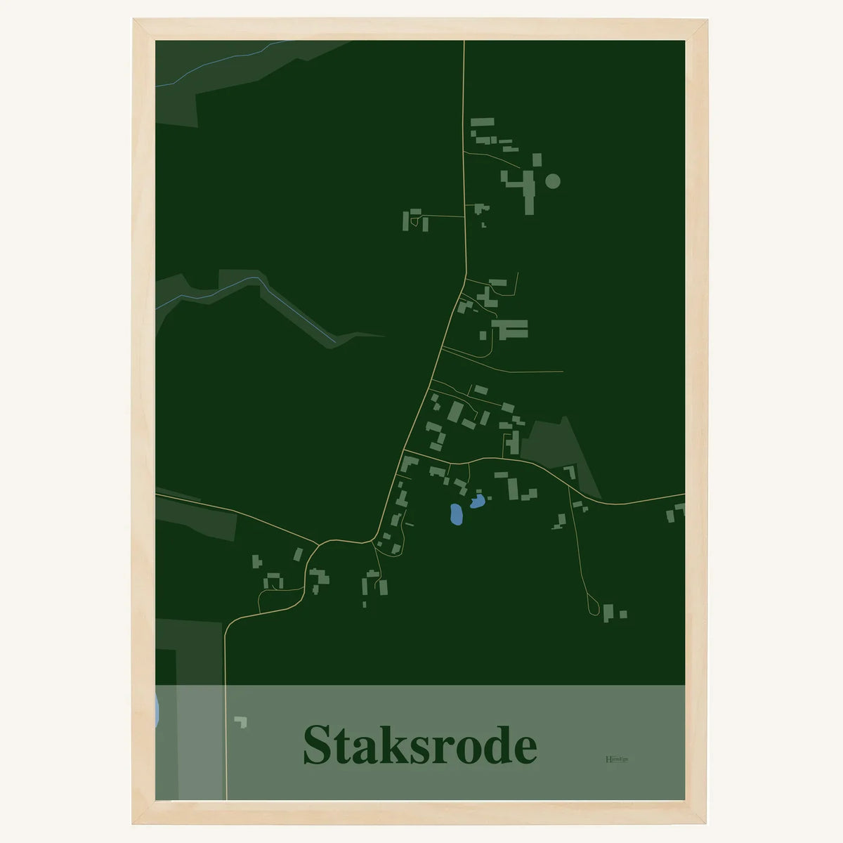 Staksrode plakat – Firkantet 2026 – Mørk grøn
