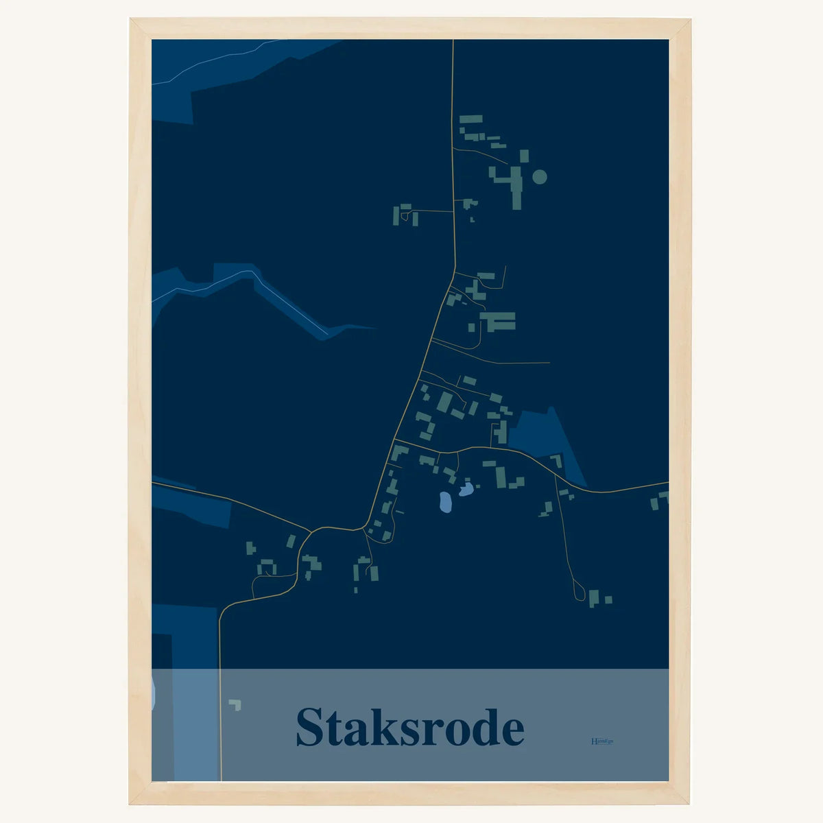 Staksrode plakat – Firkantet 2026 – Mørk blå