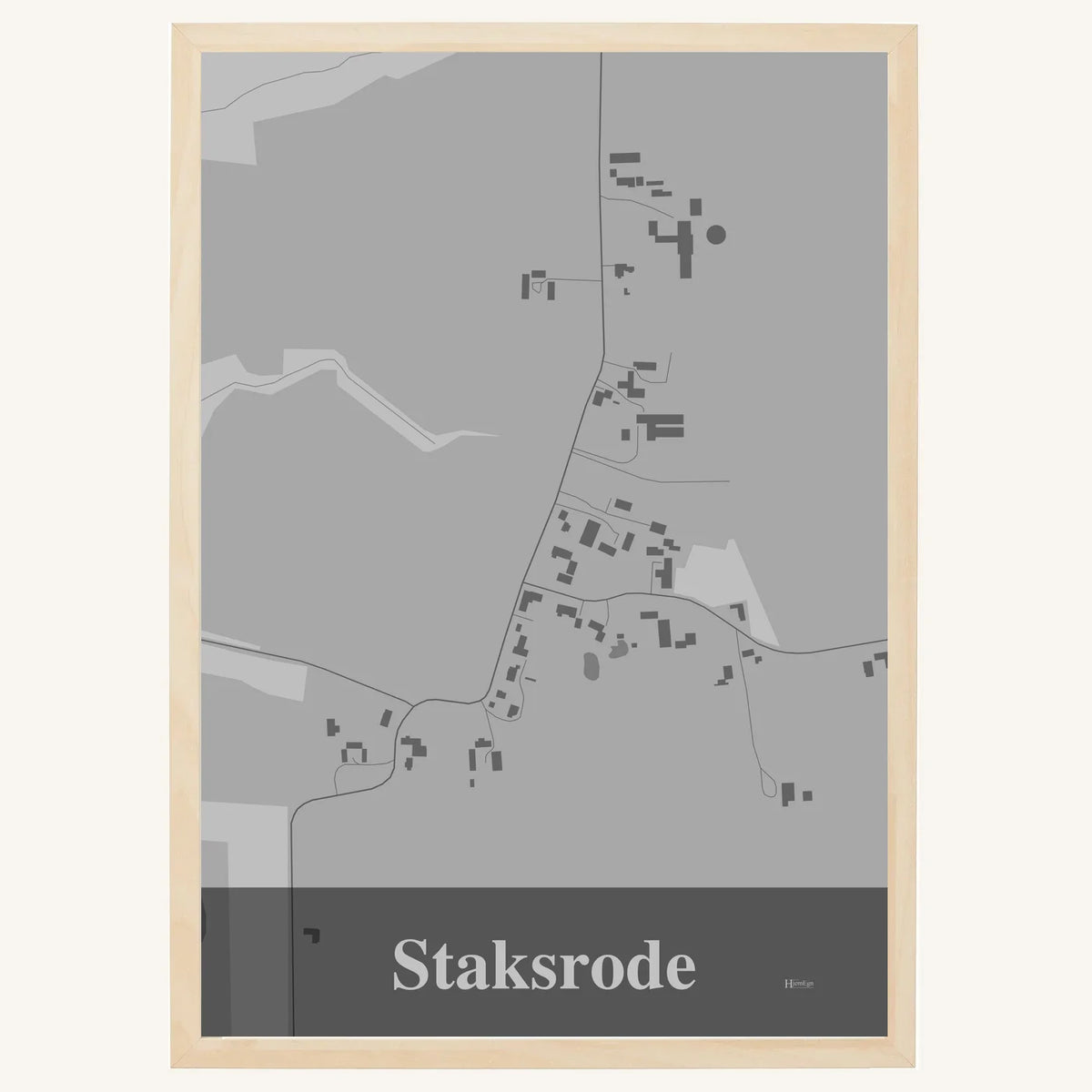 Staksrode plakat – Firkantet 2026 – Lys pastel grå