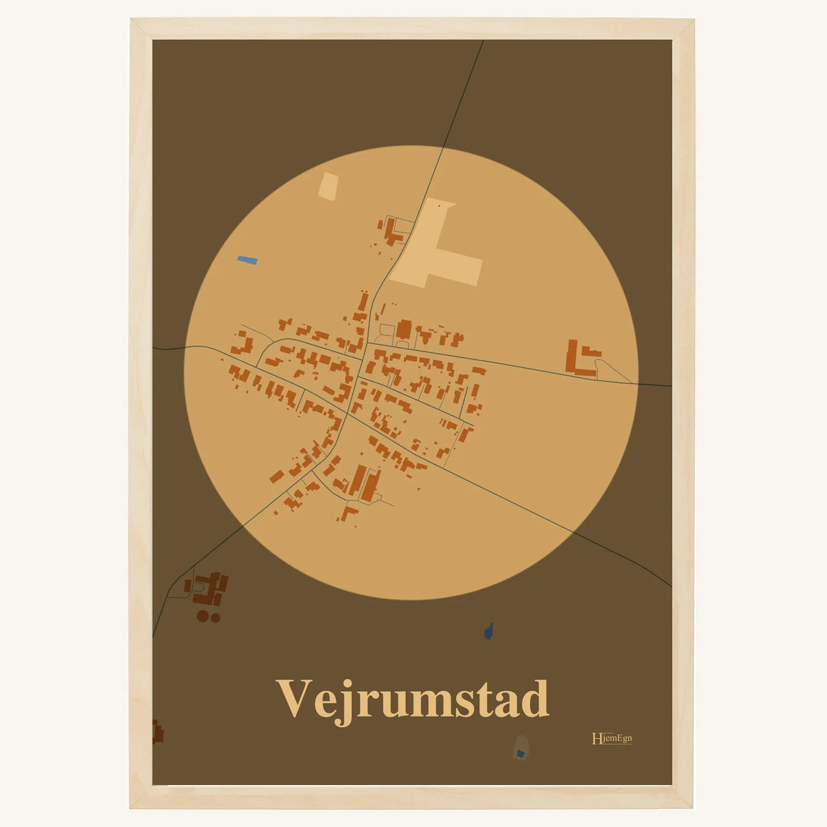 Vejrumstad plakat – Centrum 2026 – Lys pastel brun