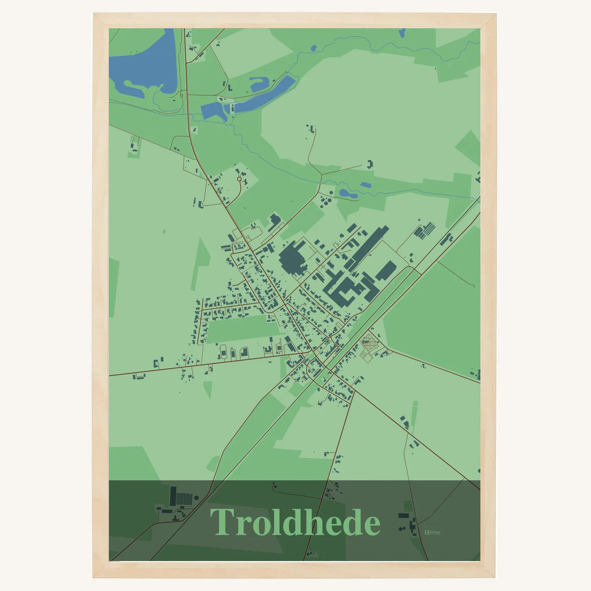 Troldhede plakat – Firkantet 2026 – Lys pastel grøn