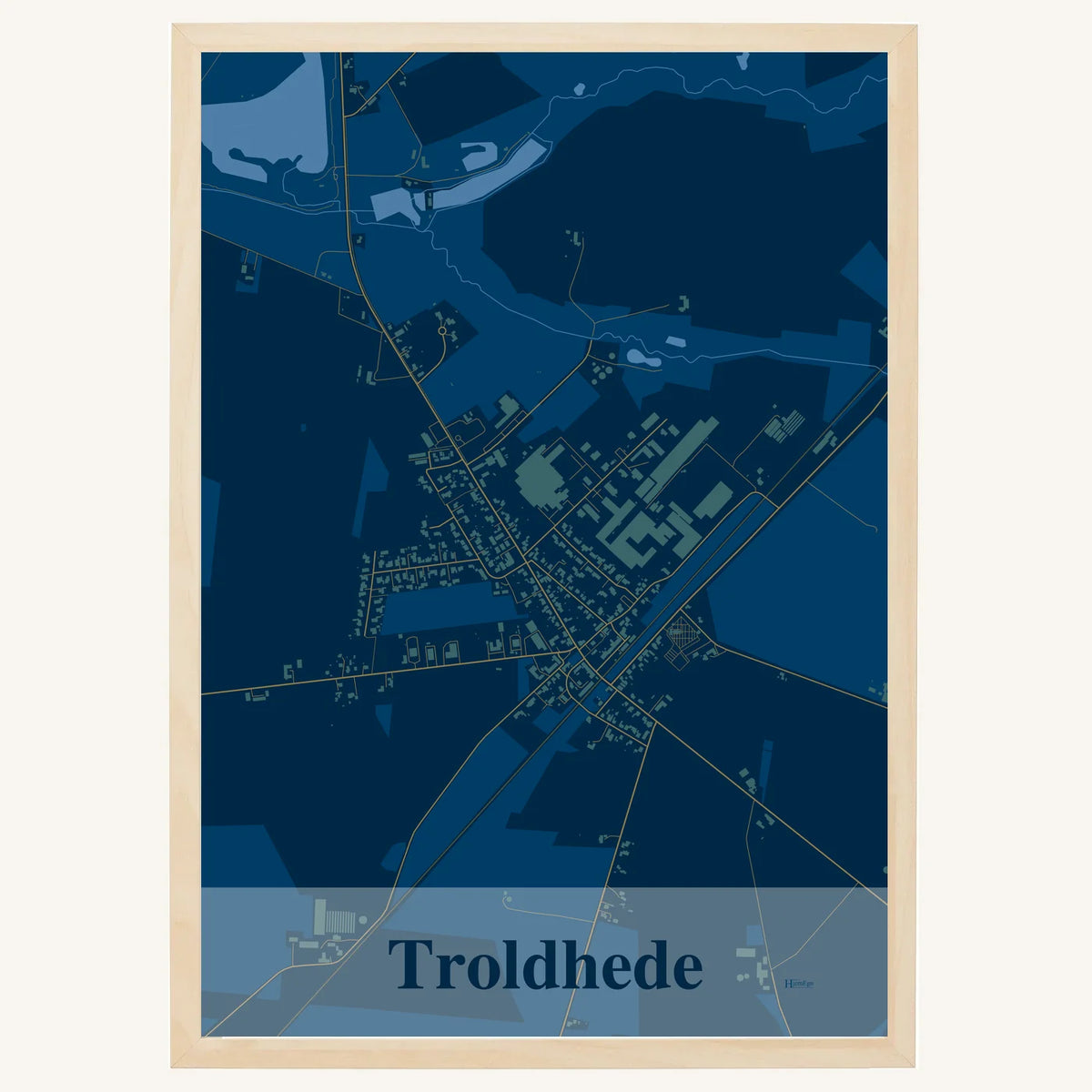 Troldhede plakat – Firkantet 2026 – Mørk blå