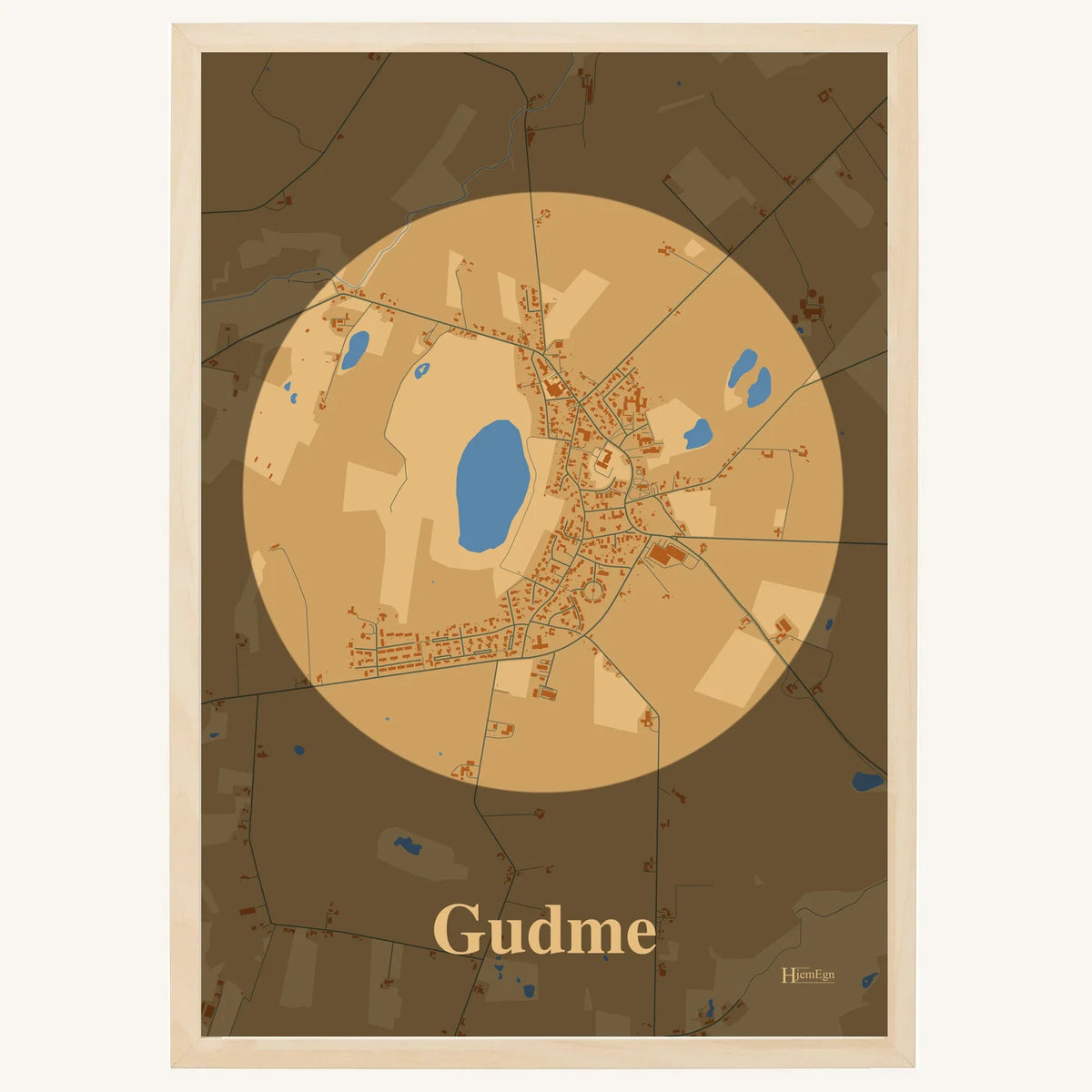 Gudme plakat – Centrum 2026 – Lys pastel brun