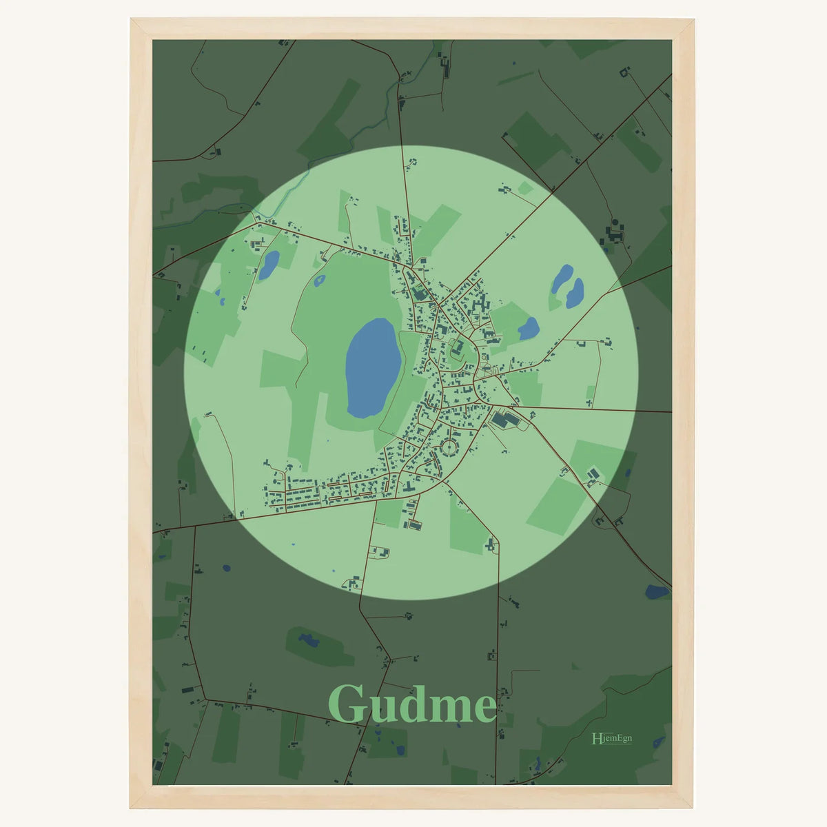 Gudme plakat – Centrum 2026 – Lys pastel grøn