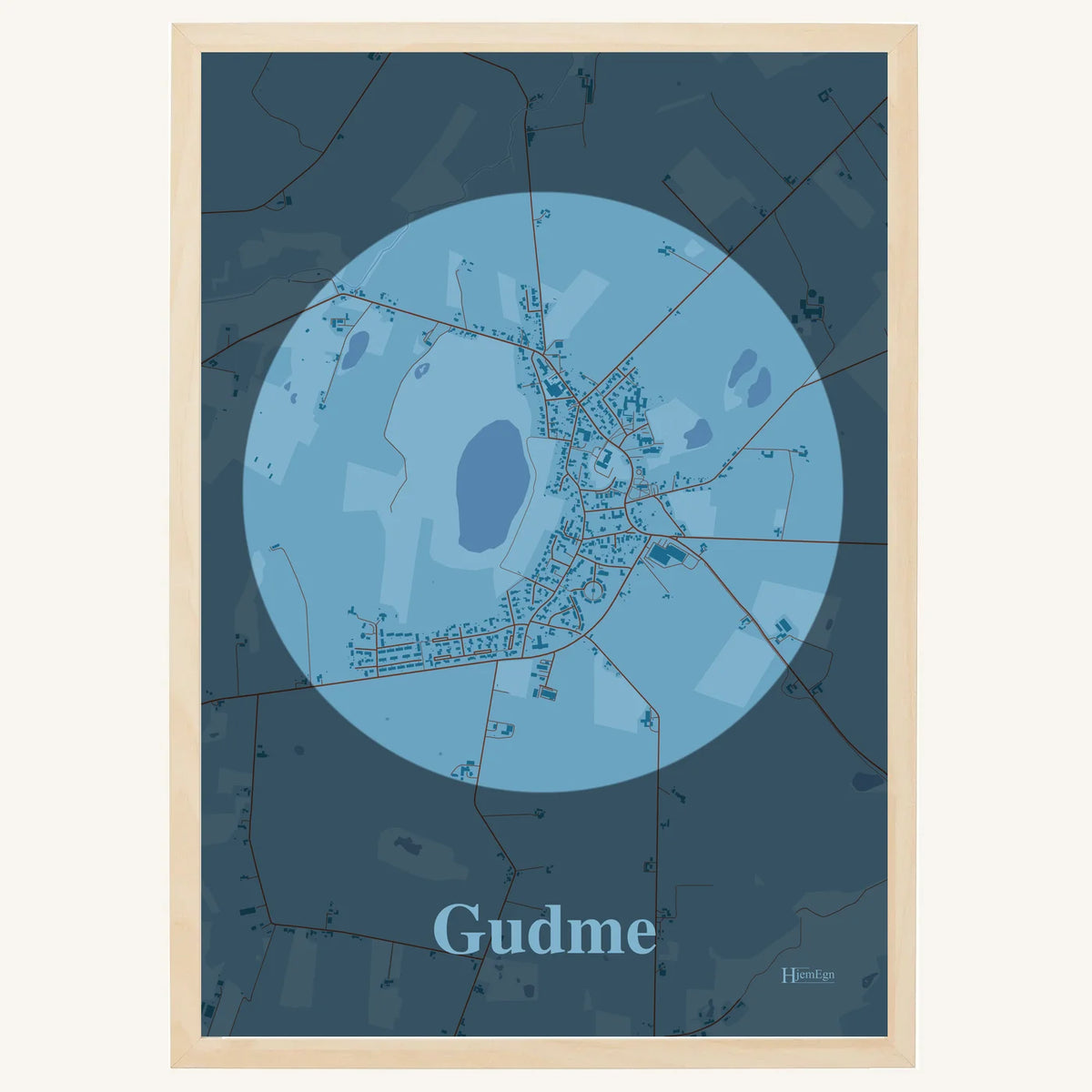Gudme plakat – Centrum 2026 – Lys pastel blå