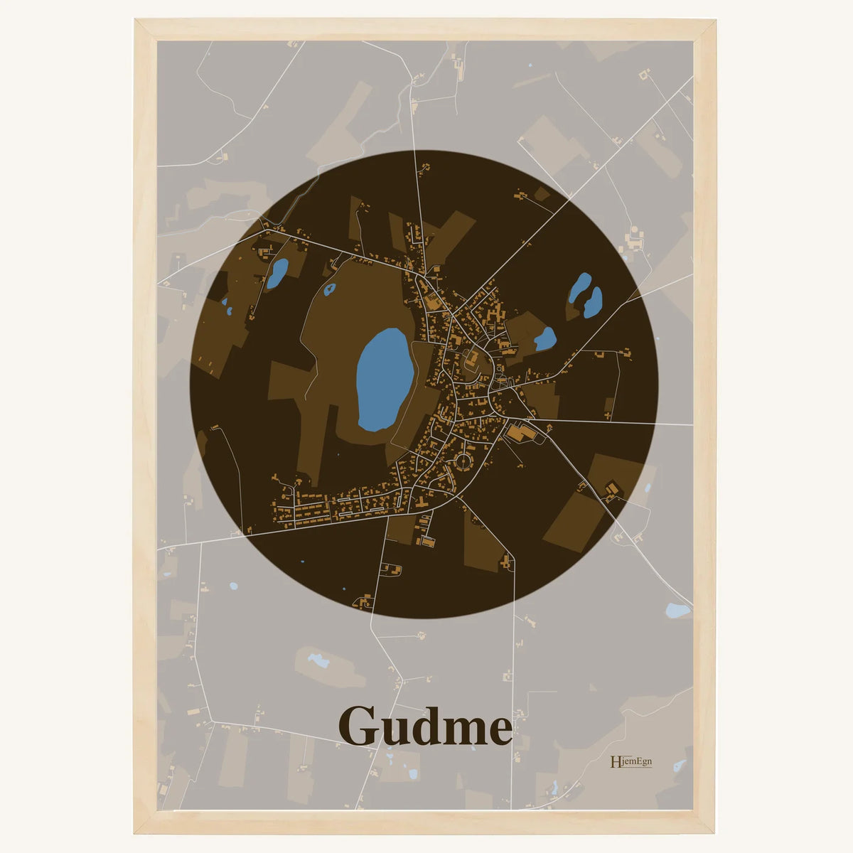 Gudme plakat – Centrum 2026 – Mørk brun