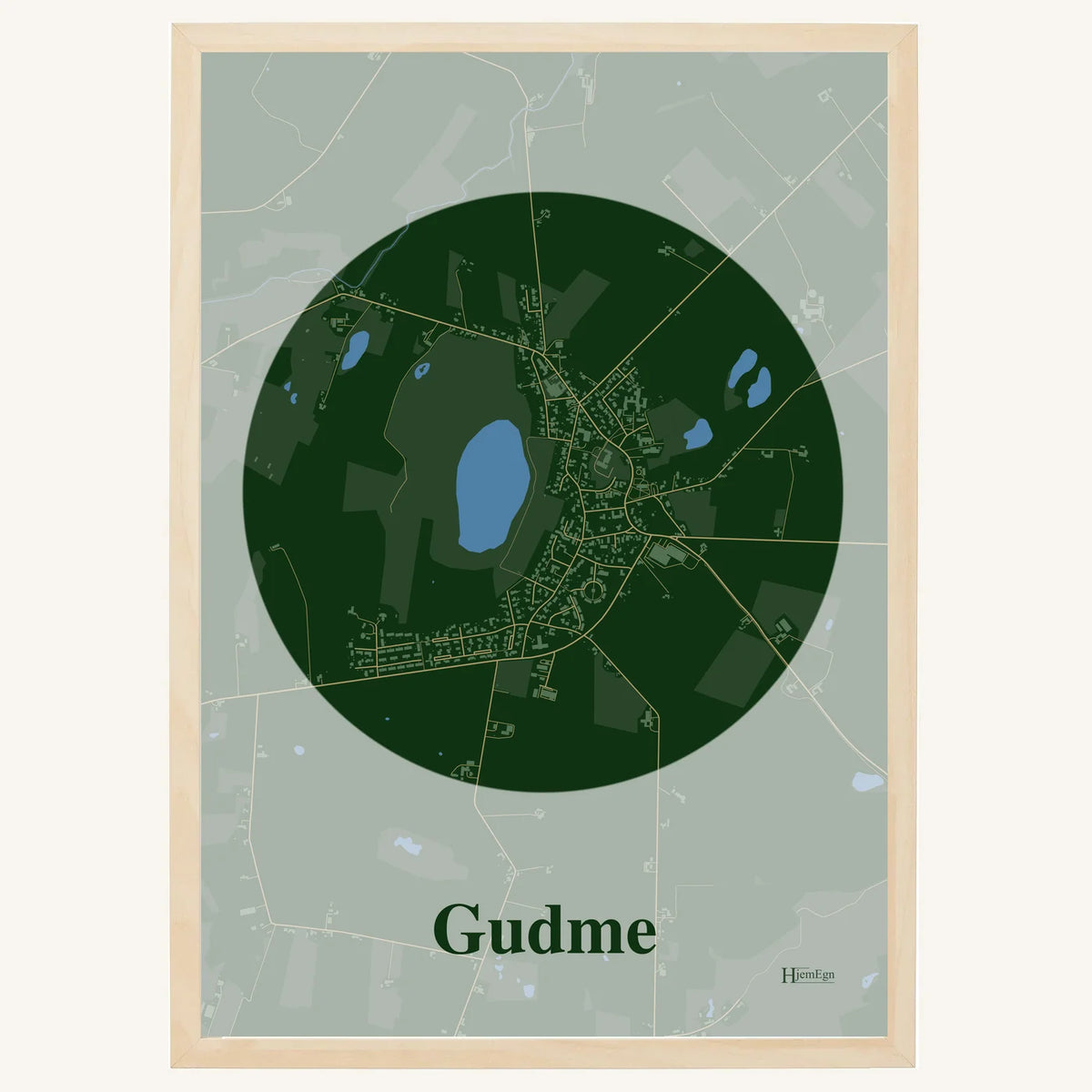 Gudme plakat – Centrum 2026 – Mørk grøn