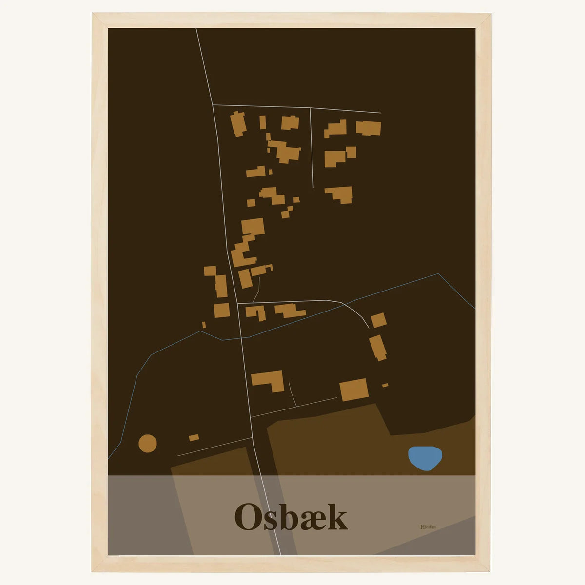 Osbæk plakat – Firkantet 2026 – Mørk brun