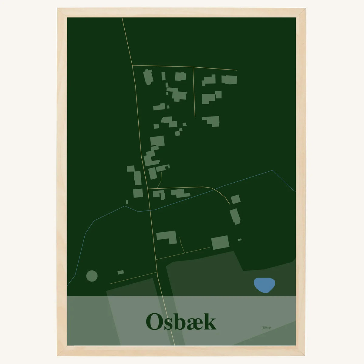 Osbæk plakat – Firkantet 2026 – Mørk grøn