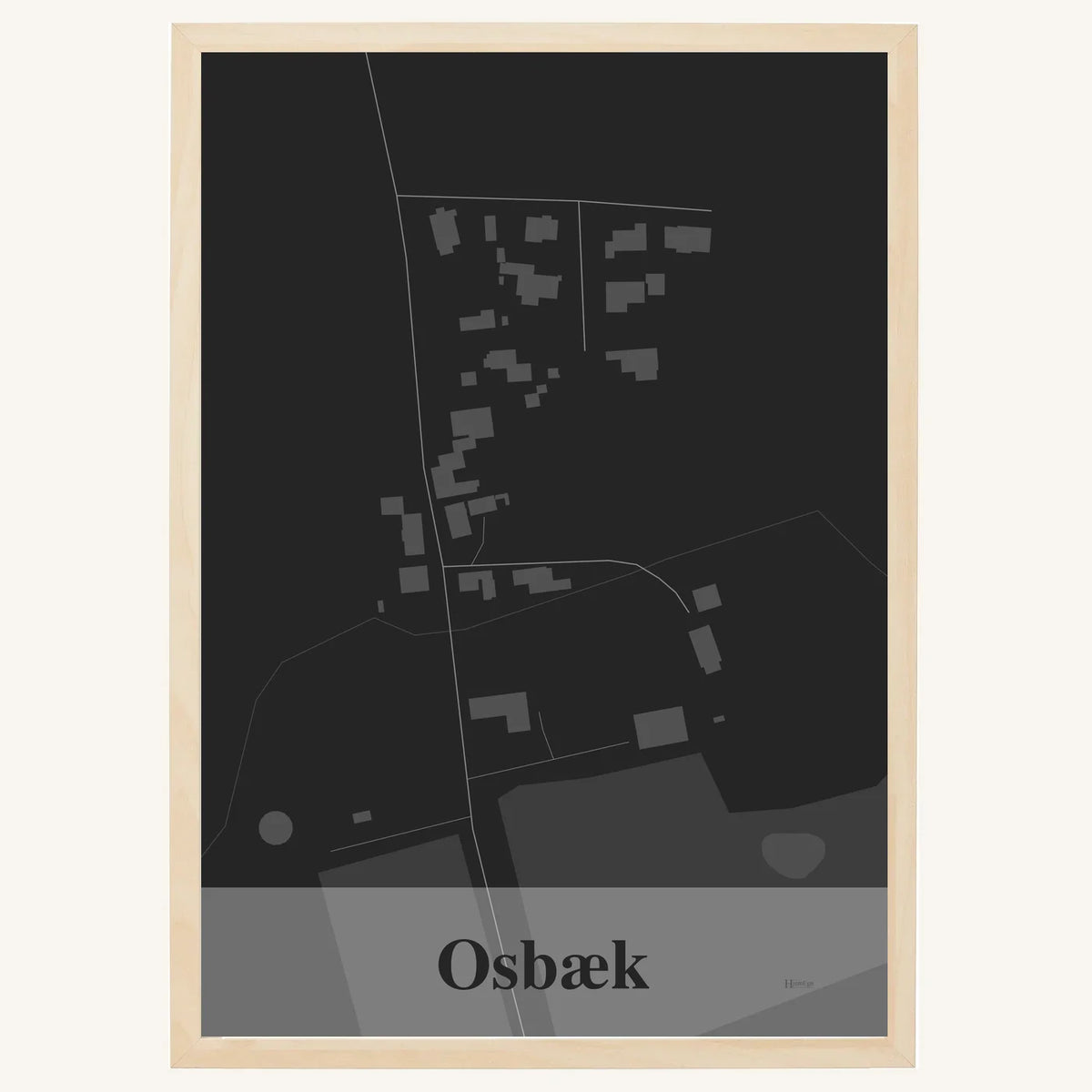 Osbæk plakat – Firkantet 2026 – Mørk grå