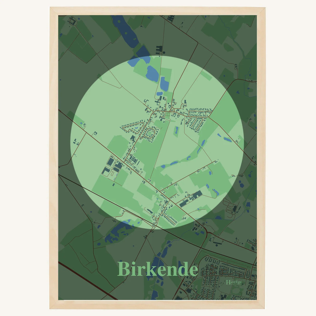 Birkende plakat – Centrum 2026 – Lys pastel grøn