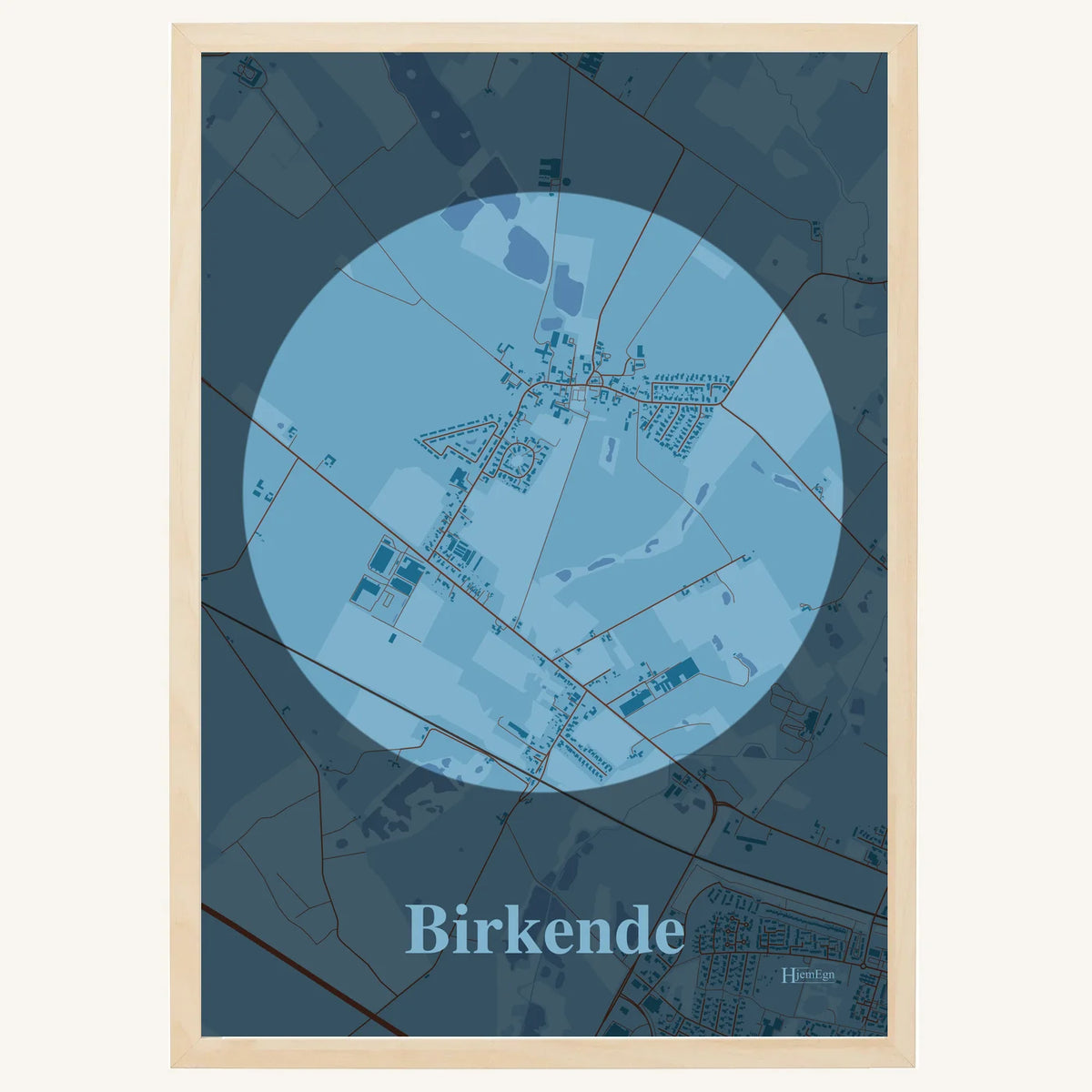Birkende plakat – Centrum 2026 – Lys pastel blå