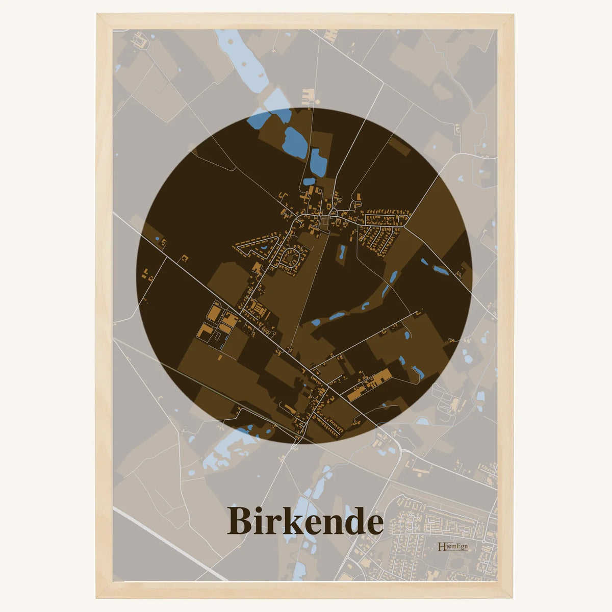 Birkende plakat – Centrum 2026 – Mørk brun