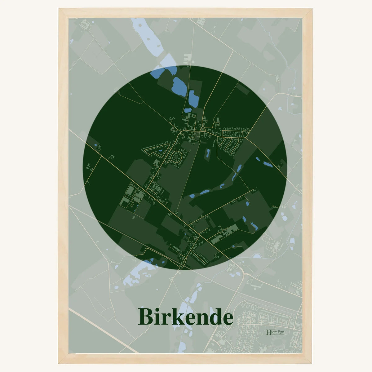 Birkende plakat – Centrum 2026 – Mørk grøn