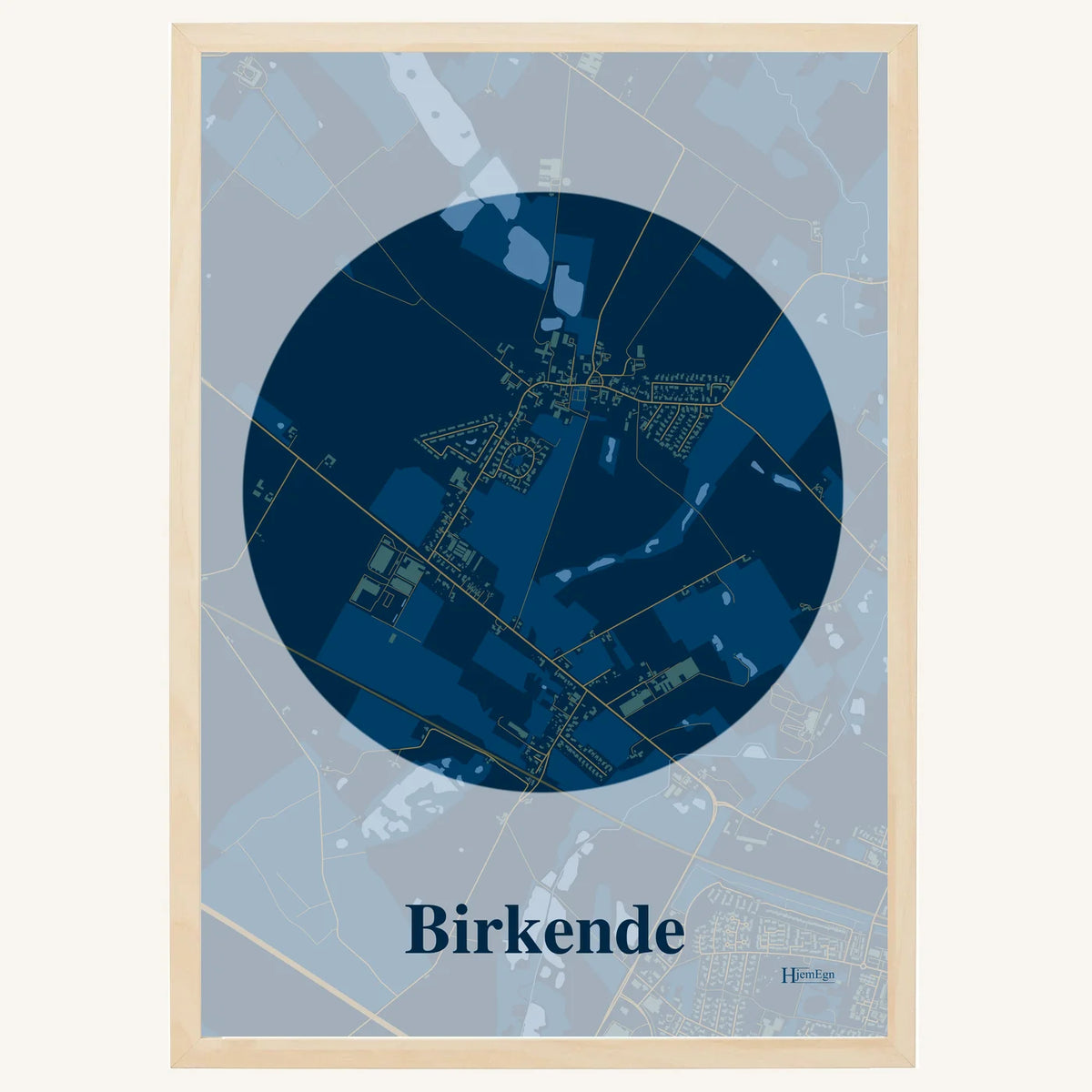 Birkende plakat – Centrum 2026 – Mørk blå